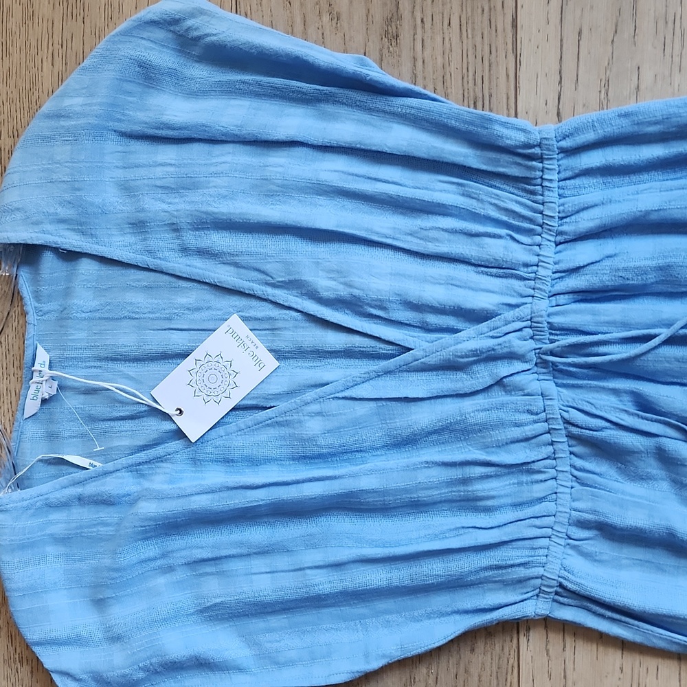 Blue Island Beach Maxi Cover-Up in Chambray Blue - Picture 2 of 11